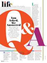 Better Homes & Gardens January 2021 Magazine Article: Your Asked, We Answered WELCOME TO OUR SECOND ANNUAL READER Q&A ISSUE, BRINGING YOU REAL SOLUTIONS I TO DAY-TO-DAY DILEMMAS