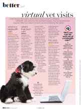 Better Homes & Gardens January 2021 Magazine Article: Virtual vet visits