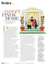 Better Homes & Gardens August 2021 Magazine Article: SNOOPY FINDS HOME