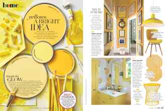 Better Homes & Gardens November 2021 Magazine Article: Yellows, A BRIGHT IDEA
