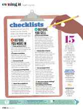 Better Homes & Gardens May 2022 Magazine Article: Checklists