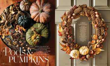 Better Homes & Gardens November 2022 Magazine Article: Pods & PUMPKINS