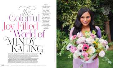 Better Homes & Gardens June 2023 Magazine Article: The Colorful, Joy-Filled World of MINDY KALING